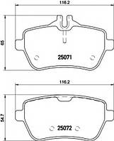 Комплект тормозных колодок, дисковый тормоз TEXTAR 2507103 MERCEDES-BENZ S-CLASS (W222, V222, X222),