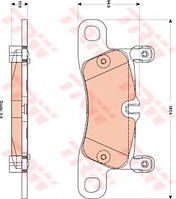 Комплект тормозных колодок, дисковый тормоз TRW GDB1876 PORSCHE CAYENNE (92A), PORSCHE CAYENNE (92A), PORSCHE