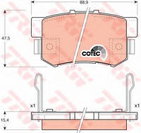 Комплект тормозных колодок, дисковый тормоз TRW GDB3154 ACURA LEGEND, ACURA LEGEND, ACURA LEGEND II, ACURA