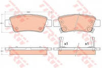 Комплект тормозных колодок, дисковый тормоз TRW GDB3576 HONDA CR-V IV (RE), HONDA CR-V IV (RE), HONDA CR-V IV