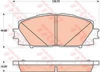 Комплект тормозных колодок, дисковый тормоз TRW GDB4173 LEXUS CT (ZWA1_), TOYOTA PRIUS (ZVW3_)