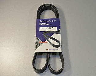 Поліклиновий ремінь на Renault Trafic 03->2006 1.9 dCi+2.5 (ALT, -AC) — Hutchinson - HH 6PK1153