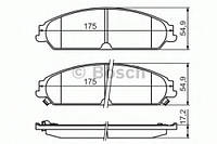 Комплект тормозных колодок, дисковый тормоз BOSCH 0986494483 CHRYSLER 300 C (LX), CHRYSLER 300 C (LX),