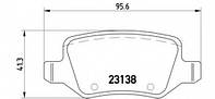 Комплект тормозных колодок, дисковый тормоз BREMBO P50090 MERCEDES-BENZ A-CLASS (W169), MERCEDES-BENZ A-CLASS