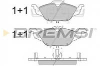 Комплект тормозных колодок, дисковый тормоз BREMSI BP2810 OPEL ASTRA F CLASSIC Наклонная задняя часть, OPEL