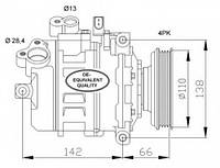 Компрессор кондиционера NRF 32106 AUDI A4 (8E2, B6), AUDI A4 (8E2, B6), AUDI A4 (8E2, B6), AUDI A4 Avant (8E5,