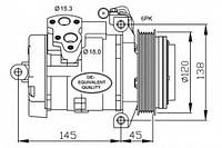 Компресор кондиціонера NRF 32698 MERCEDES-BENZ SPRINTER 3,5-t фургон (906), MERCEDES-BENZ SPRINTER 3,5-t