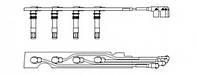 Комплект проводов зажигания BREMI 968G100 AUDI A2 (8Z0), SEAT INCA (6K9), SEAT LEON (1M1), SEAT LEON (1M1),