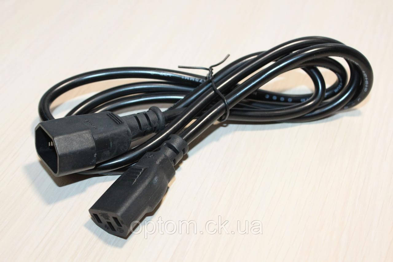 Кабель живлення PC-189 1.5m (0.75 mm) 220V компмонітор, UPS Black