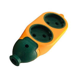 Колодка (подовжувач) двостороння 2р+2р (жовта) 81050 Китай