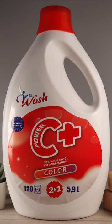 Гель для прання ira wash color c для прання кольорових речей 5.9 л 120 прань