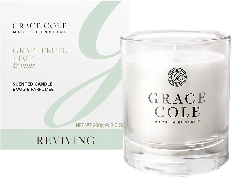 Свічка ароматизована Grapefruit Lime & Mint Grace Cole, 200 г, фото 1