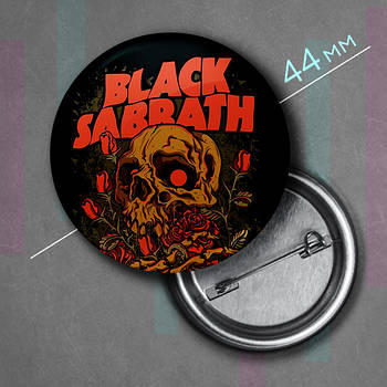 "Блек саббат / Black Sabbath" значок круглий на булавці Ø44 мм