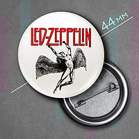 "Лед Зеппелин / Led Zeppelin" значок круглый на булавке Ø44 мм