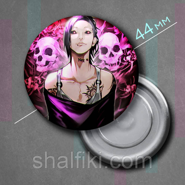 "Ута (Токійський гуль / Tokyo ghoul)" магніт круглий Ø44 мм