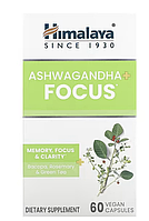 Himalaya, Ashwagandha Focus, ашваганда фокус для улучшения сосредоточенности, 60 растительных капсул