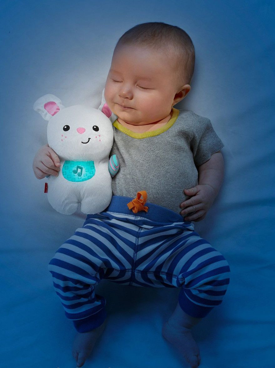 Fisher-Price Soothe and Glow Bunny Музичний нічник Зайчик, фото 1