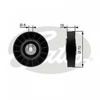 Ролик Gates GATES T36214 RENAULT CLIO II (BB0/1/2_, CB0/1/2_), RENAULT KANGOO (KC0/1_), RENAULT KANGOO Express