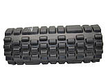 Масажний ролик (роллер) PowerPlay 4025 Massage Roller Чорно-зелений (33x15см.), фото 7