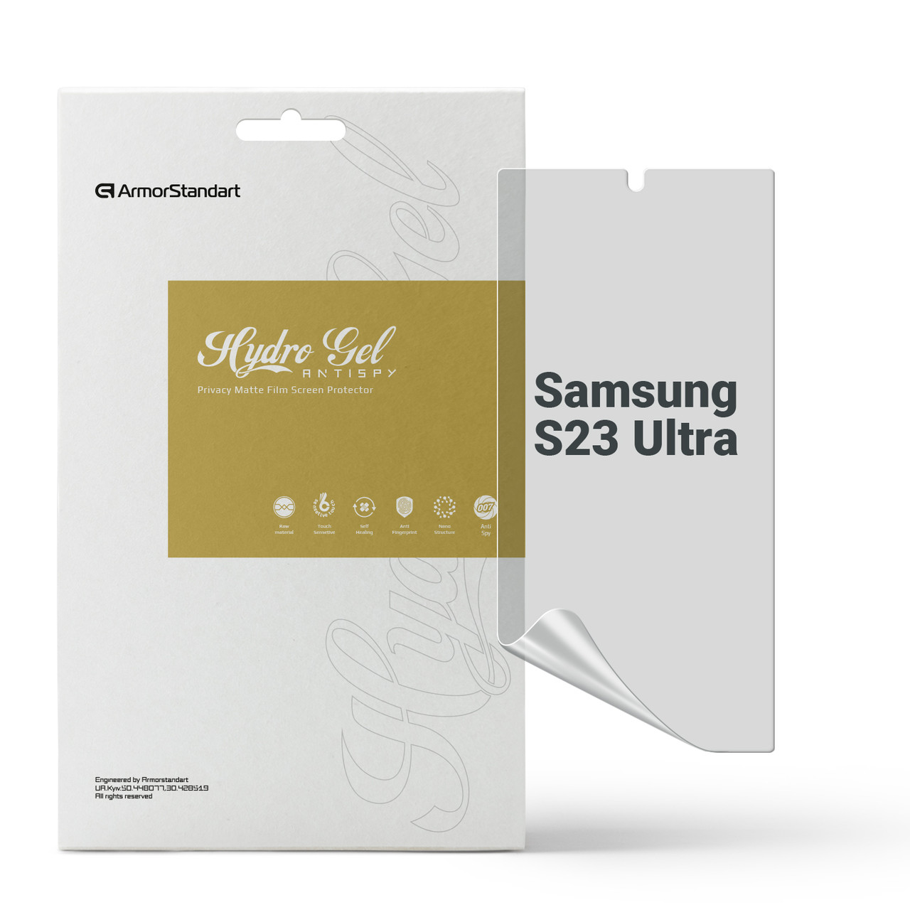 Гідрогелева плівка ArmorStandart Anti-spy для Samsung S23 Ultra (ARM66558) Transparent