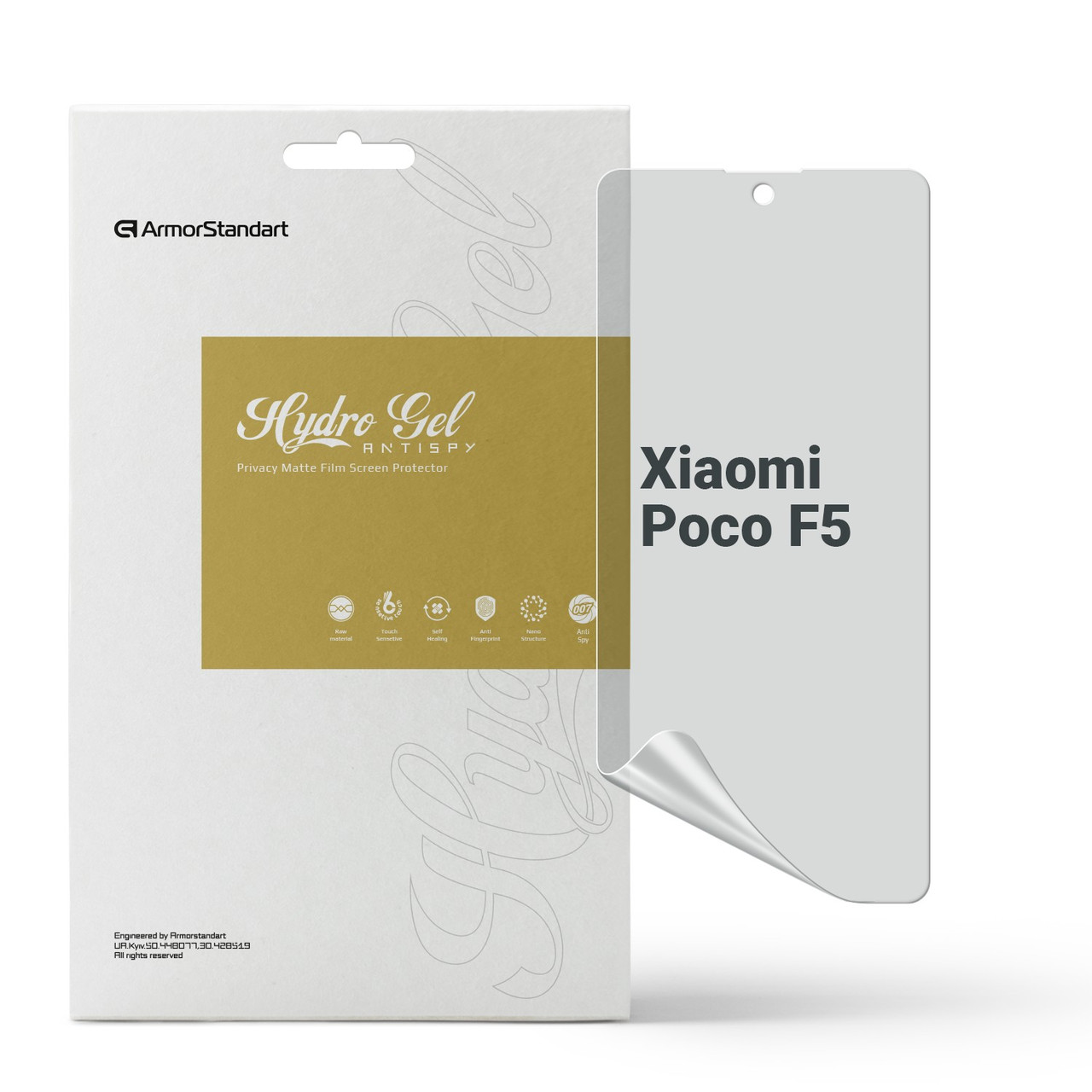 Гідрогелева плівка ArmorStandart Anti-spy для Xiaomi Poco F5 (ARM68104) Transparent