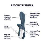 Анальний вібратор надувний Satisfyer Air Pump Booty 2, фото 3