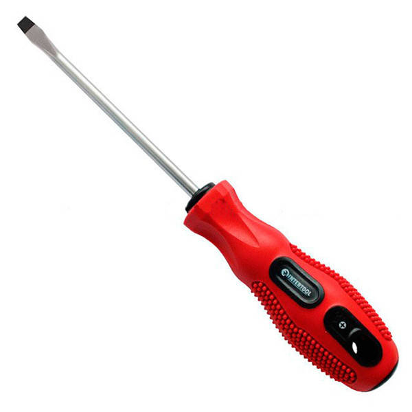 

Отвертка шлиц. SL3х200мм,прорез.красн.ручка Intertool (12шт/уп)