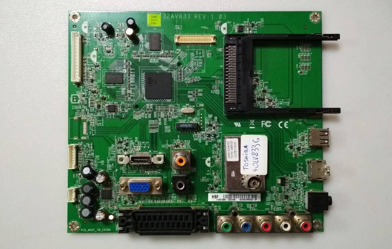 

Плата main 32AV833 rev1.03 к телевизору TOSHIBA 40LV833G