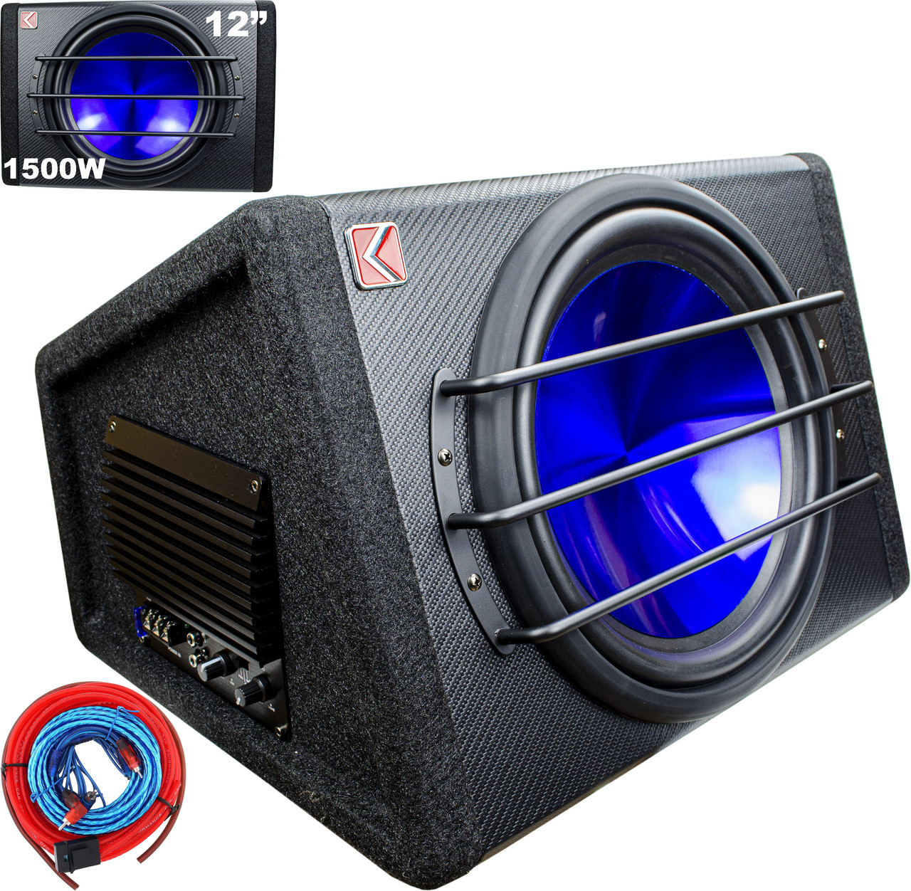 Активний сабвуфер KUERL K-1205APR потужність 1500W (Фазоінверторний корпус)