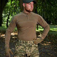 Мужской Убакс с Усиленными локтями и Липучками под Шевроны / Прочная уставная Рубашка койот размер S