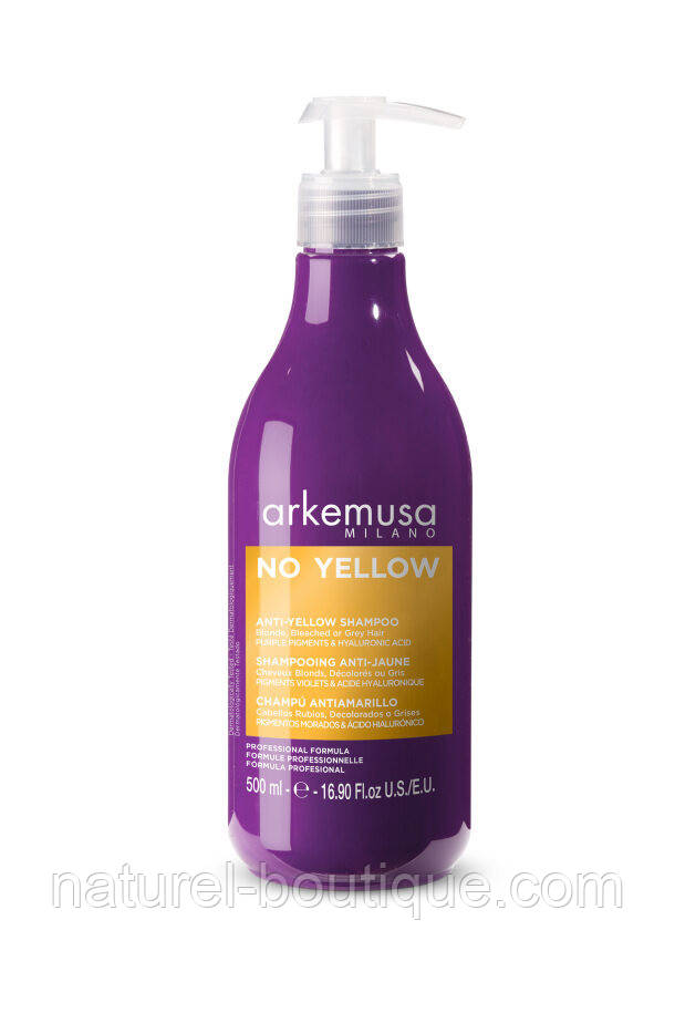 Шампунь No Yellow Arkemusa проти жовтизни для блонду, освітленого та сивого волосся 500 мл