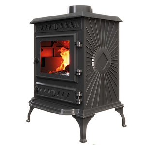 Чавунна дров'яна піч для опалення будинку, буржуйка Kaw-Met P3 7.4 kW