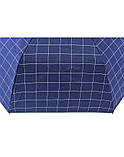 Парасолька автомат унісекс (чоловіча, жіноча) Parachase №3256 в клітинку, на 8 спиць з прямою дерев'яною ручкою, Синій, фото 4