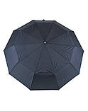 Парасолька автомат сімейна (Президентська) Parachase №3236 Чорний, купол з вітровим клапаном, на 10 спиць, пряма дерев'яна ручка,, фото 3