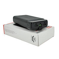 Зовнішній акумулятор (Power Bank) XO PR156 (XO-PR156B) 30000 mAh Black 22.5W (Li-Pol, Input: microUSB/USB Type-C/Lightinihg, Outpu
