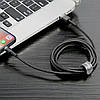 Кабель Baseus Cafule Cable USB For iP 2A 3m Gray+Black, фото 2