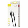 Кабель Baseus Cafule Cable USB For iP 2A 3m Gray+Black, фото 3