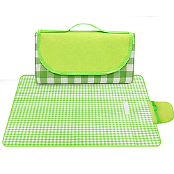 Складаний килимок для пікніка Slide B,195х145 см, Салатовий / Водонепроникне покривало-сумка для кемпінгу