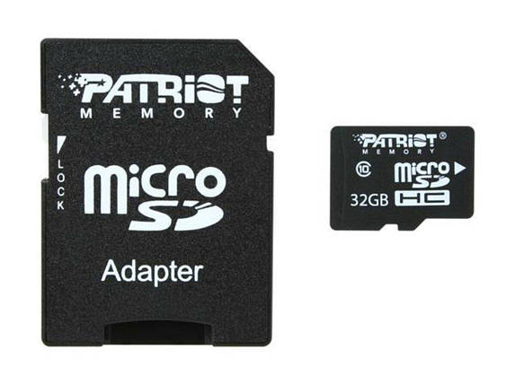 MicroSDHC (UHS-1) Patriot LX Series 32Gb class 10 (adapter SD), фото 1