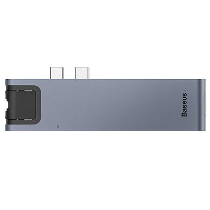 USB-Hub Baseus Thunderbolt C+Pro Seven-in-one smart HUB docking station Grey, фото 2