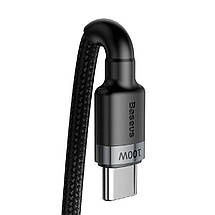 Кабель Baseus Cafule PD2.0 60W flash charging USB cableType-C-Type-C (20V 3A)2M Gray+Black, фото 6