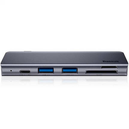 USB-Hub Baseus Harmonica Five-in-one HUB Adapter Grey, фото 2