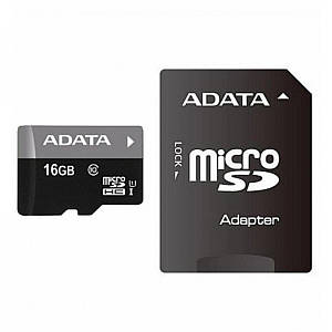 MicroSDHC (UHS-1) A-DATA Premier 16Gb Class 10 (R-80Mb/s) (adapter SD)