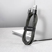 Кабель Baseus cafule Cable USB For Micro 2.4A 0.5M Gray+Black, фото 2