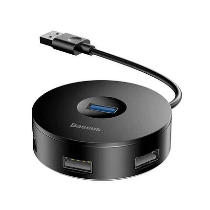 USB-Hub Baseus round box HUB adapter （USB3.0 to USB3.0*1+USB2.0*3）Black, фото 2