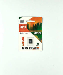 MicroSDHC Mibrand 4Gb class 4