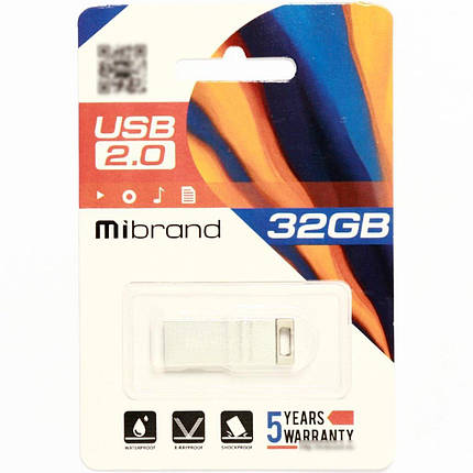 Flash Mibrand USB 2.0 Chameleon 32Gb Silver, фото 3