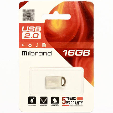 Flash Mibrand USB 2.0 Lynx 16Gb Silver, фото 3