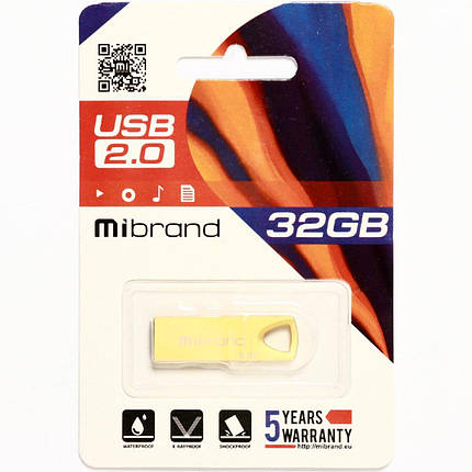 Flash Mibrand USB 2.0 Taipan 32Gb Gold, фото 3