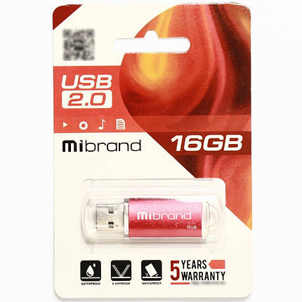 Flash Mibrand USB 2.0 Cougar 16Gb Red, фото 3